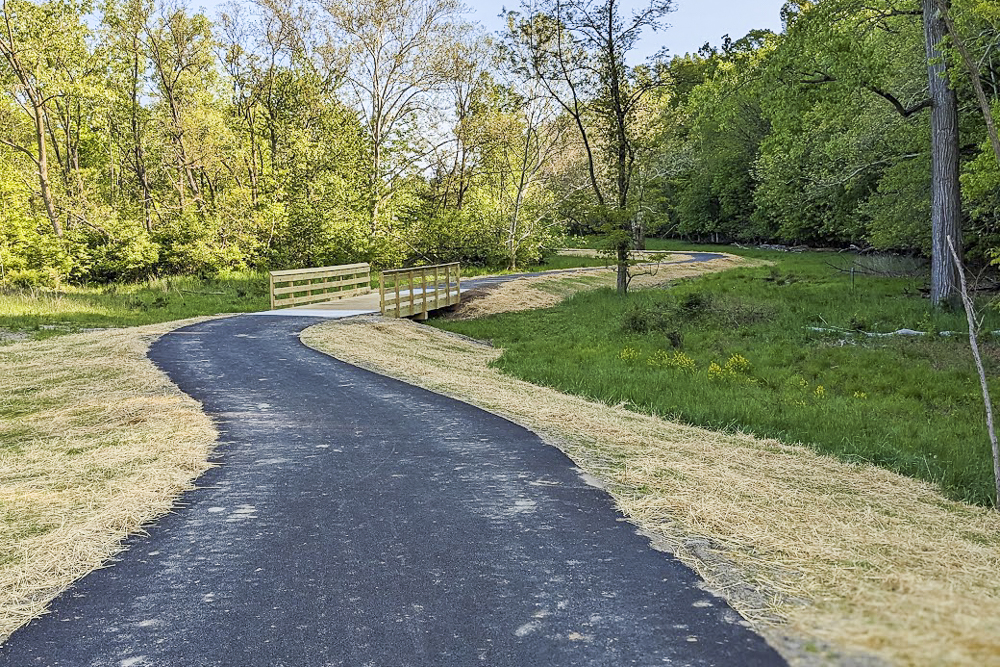 The Euclid Creek Greenway is under construction